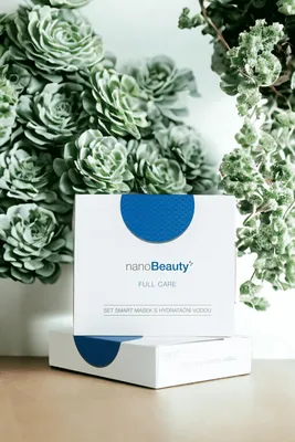 Zdjęcie produktu dla Przeciwstarzeniowy zestaw maseczek z nanowłókien z balsamem nanoBeauty