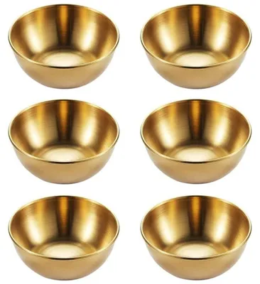 Productafbeelding van Solidchoice - Set van 6 Roestvrijstalen Mini Dipschalen voor Snacks