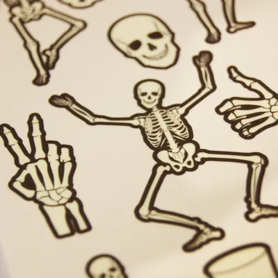 Produktbild von Temporäre Tattoos - Halloween Skelette