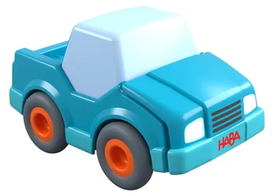 Produktbild von HABA Cars Spielzeugauto aus recyceltem Kunststoff mit Crash-Funktion, Schwungmotor, 6,6 cm B, 9,5 cm H, ab 2 Jahren