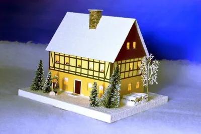 Immagine prodotto di Lichterhaus, casa a graticcio, dimensioni: circa 29 x 24 x 23 cm. NUOVO