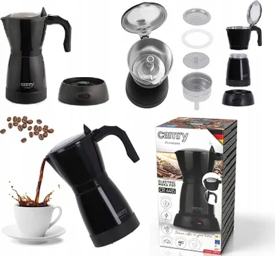 Obrázok produktu pre Elektrický Kávovar 300 Ml 6 Šálok Na Espresso 480W Otočná Základňa