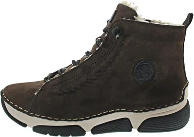 Produktbild von Rieker Damen Schnürboots Stiefelette Warmfutter Ziernaht 45912, Größe:39 EU, Farbe:Braun