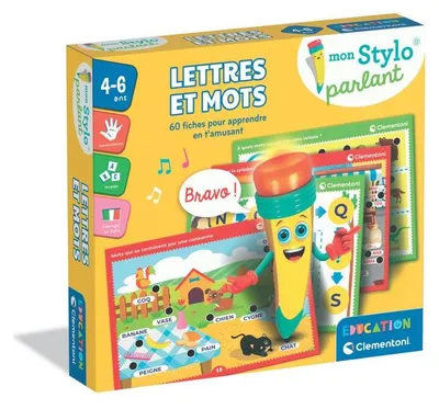 Zdjęcie produktu dla CLEMENTONI Mein sprechender Stift Buchstaben und Wörter 60 Aktivitäten