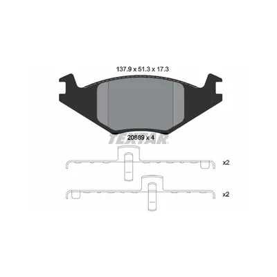 Produktbild von Textar Bremsbeläge vorne für Seat Cordoba Ibiza II VW Golf Jetta II Polo +Coupe