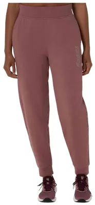 Image de Pantalon Asics Pantalón largo ASICS Sweat Logo rosa palo oscuro mujer pour Femme