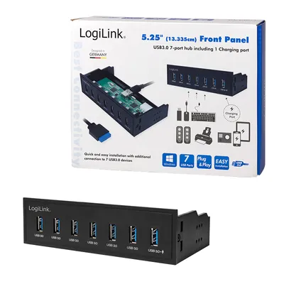 Obrázek produktu pro LogiLink UA0342, Černá, 5.25", 5000 Mbit/s, 148 mm, 78 mm, 42 mm