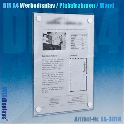 Produktbild von DIN A4 Werbedisplay / Plakatrahmen