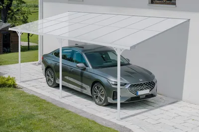 Produktbild von Terrassenüberdachung Carport KLEO 500L300 Aluminium Weiß