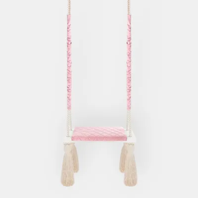 Produktbild von GUGUPANET Innenraumschaukel aus Massivholz - Sicherheit und Spaß in skandinavischem Design für Kinder und Erwachsene - Belastbar bis 100 kg, Rosa
