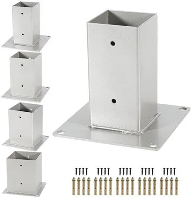 Produktbild von Paalanker-Set, 8 Stück, Binnenmaß 80 x 80 mm, Patioleuchtenunterstützung, Höhe 150 mm
