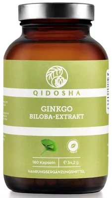 QIDOSHA Ginkgo Biloba 50:1 Extrakt Kapseln, 240 St… – Bild 1