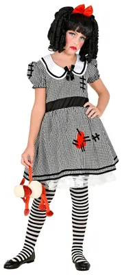 Produktbild von Scary Doll Mädchenkostüm Kindergröße: 116