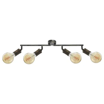 Immagine prodotto di Rabalux 3217 Faretto da soffitto a 4 punti luce Fidel, E27, oro, stile industriale, 74 cm