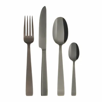 Produktbild von Sambonet Flat Edelstahl/PVDschwarz Besteck 24tlg.Vh. S0015-S00019-62712B81