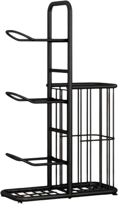 Produktbild von Famanu Aufbewahrungsregal für Sportbälle - Organizer für Sportutensilien - 86x24x58cm - Schwarz