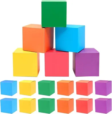 18 bunte Geschenkkartons aus Kraftpapier - ideale Schachteln für Hochzeiten, Geburtstage und Feiertage