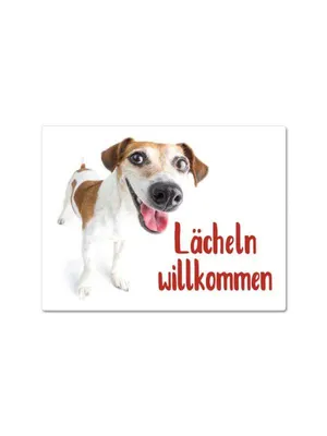Produktbild von Lächeln willkommen, Magnet, Blech 8 x 10,6 cm, MN043