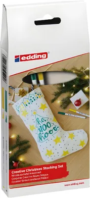 Produktbild von Edding Textilstift 4600 1 mm Nikolausset grün+gelb