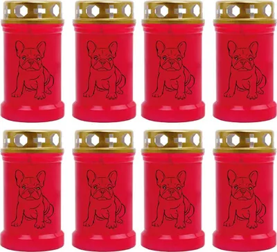 Productafbeelding van Grabkaarsen, set van 8, brandduur: 40 uur (per kaars), afbeelding: bulldog