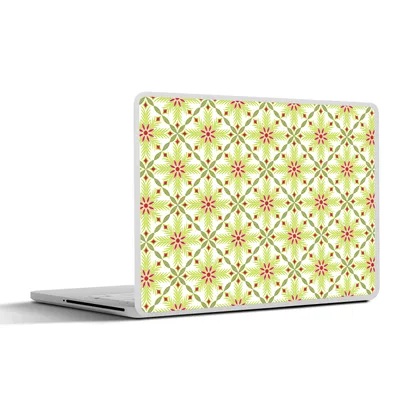 Produktbild von MuchoWow® Laptop Aufkleber Sticker Cover Bohème - Muster - Blumen 32.5x23.5 cm - Sticker für Laptop - Selbstklebend