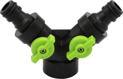 Produktbild von 2 Wege-Verteiler mit Absperrventil 3/4" Innengewinde mit Schnellkupplung
