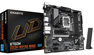 Zdjęcie produktu dla Płyta główna GIGABYTE B760M DS3H WIFI6E GEN5 Intel B760 Express LGA 1700 micro ATX