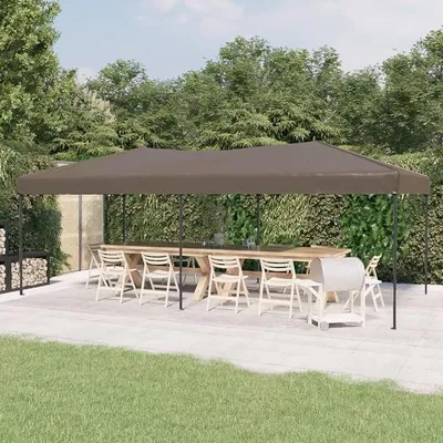 Produktbild von Partyzelt Faltpavillon Wasserdicht Stabil Faltbar Taupe 3x6 m Partyzelt 3x6m