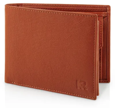Produktbild von KRONIFY Leder Geldbörse Herren, Echtleder Portmonee Herren, RFID Schutz