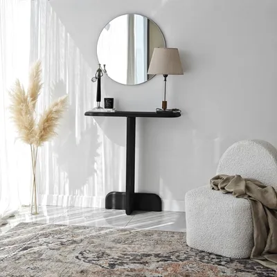 Image de Skye Decor, Pratico - Anthracite, commode, 100 % BOIS MASSIF, anthracite, 80 x 25 x 85 cm