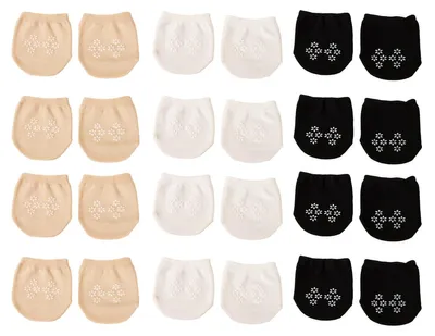 Produktbild von 12 Paar Zehensocken für Damen, Zehenliner, nahtlose Halbsocken, unsichtbare Socken, niedrige Schnitte für Damen und Mädchen