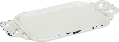 Immagine prodotto di Vassoio da portata Clayre & Eef 16x8x1 cm Ferro bianco