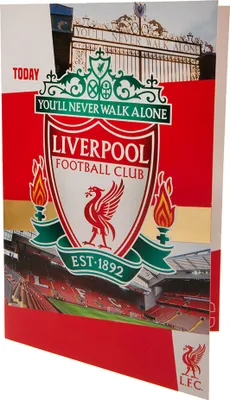 Image de Liverpool FC - Carte d'anniversaire avec autocollants TA11267 (22 cm x 15 cm) (Rouge)