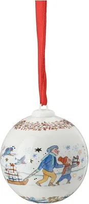 Produktbild von Hutschenreuther Porzellan Weihnachtskugel Kugel 2021 mit Originalverpackung