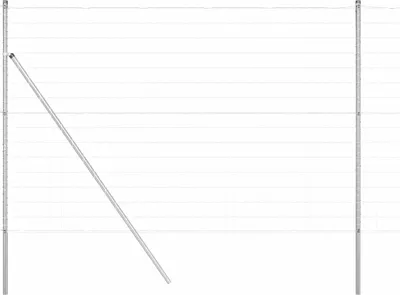 Produktbild von vidaXL Bodenmontierter Euro-Zaun 10 x 1,5 m Verzinkter Stahl Silber
