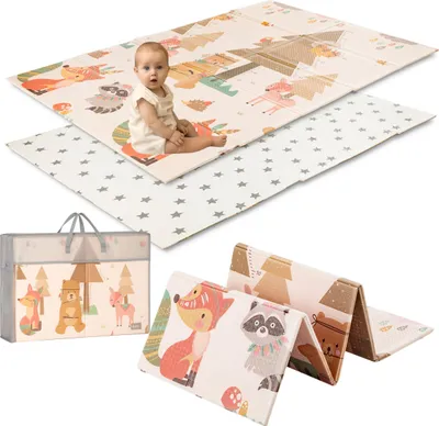 Obrázok produktu pre Lorelli THERMO hracia podložka 120×180 cm obojstranná skladacia – vodeodolná, izoluje, ľahké čistenie, taška na prenos