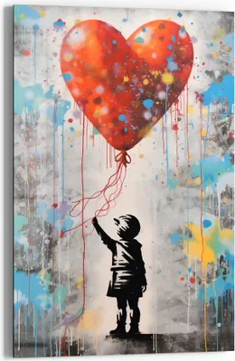 Produktbild von DEQOART Glasbild Echtglas 60x90 cm 'Herzensgriff der Hoffnung' Wandbild Bild modern Deko
