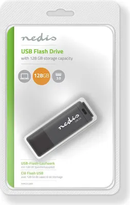 Obrázek produktu pro Nedis FDRIU3128BK, 128 GB, USB Typ-A, 3.2 Gen 1 (3.1 Gen 1), 80 MB/s, Čepice, Černá