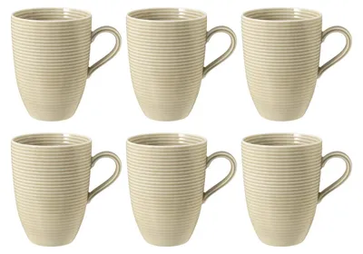 Zdjęcie produktu dla Seltmann Weiden - Zestaw 6 kubków z uchwytem 350ml Beat Color Glaze beżowy