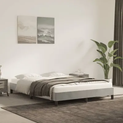 Immagine prodotto di vidaXL Struttura letto senza materasso grigio chiaro 140x200 cm velluto