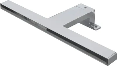 Produktbild von FACKELMANN LED-Aufsatzleuchte für Spiegel / Maße (B x H x T): ca. 30 x 4 x 12,5 cm / hochwertige LED-Leuchte fürs Badezimmer und WC / Farbe: Silber /  / Breite: 30 cm