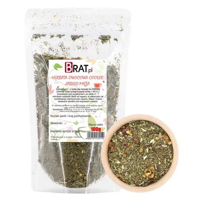 Obrázok produktu pre Chladivý ovocný čaj - jablko mäta 100g Brat.pl