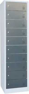 Produktbild von Laptopschrank Notebookschrank 10 Fächer mit Steckdose pro Fach Anthrazit 526448