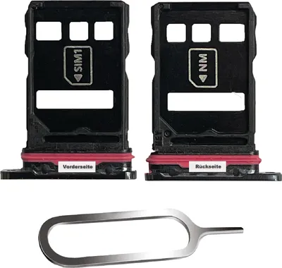 Produktbild von Huawei P40 Pro Sim Karten Halter Tray Adapter Fach Stecker Slot + Nadel Dual Schwarz