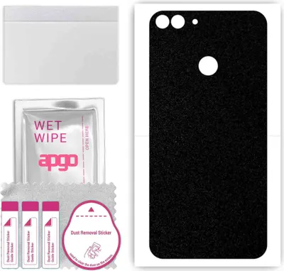 Produktbild von apgo Rückseite Schutzfolie, Skin, kompatibel mit Huawei P smart, Hinten Displayschutzfolie aus Vinylfolie, kratzfest, einfache Montage - Mattschwarz