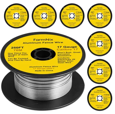 Alu-Schrikdraad 608 m, 17 Gauge, 8 Rollen, für Weide & Garten