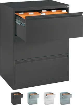 Produktbild von Hängeregistraturschrank mit 3 Schubladen Hängeregister 104x78x59 cm Zweibahnig