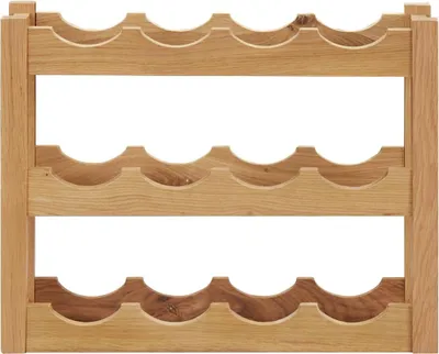 Produktbild von vidaXL Weinregal für 12 Flaschen 47 x 21 x 36 cm Eiche Massivholz