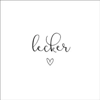 Servietten Papier 33x33cm 3-lagig mit Spruch Lecker 20 Stück