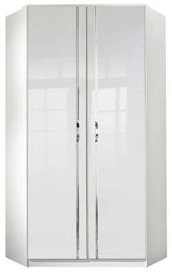 Productafbeelding van Kledingkast Trio, 95x95 cm, wit, glanzend, met 2 deuren